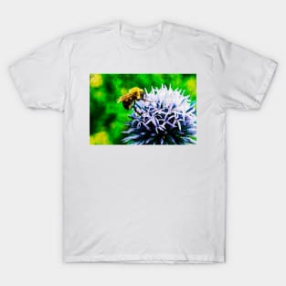 Bee On Small Globe Thistle T-Shirt